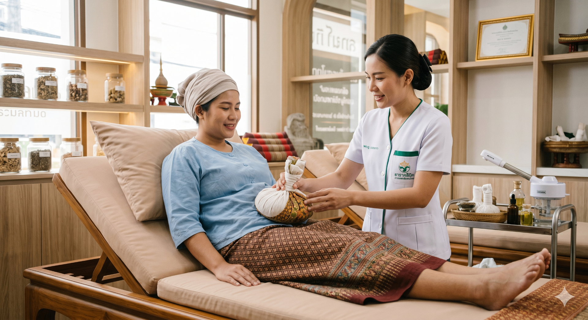 ภาพประกอบบริการอยู่ไฟหลังคลอด